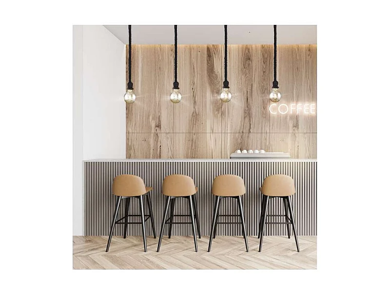 Colgante modelo Rope acabado negro, 100cm(alto) 10cm(ancho) 10cm(fondo.