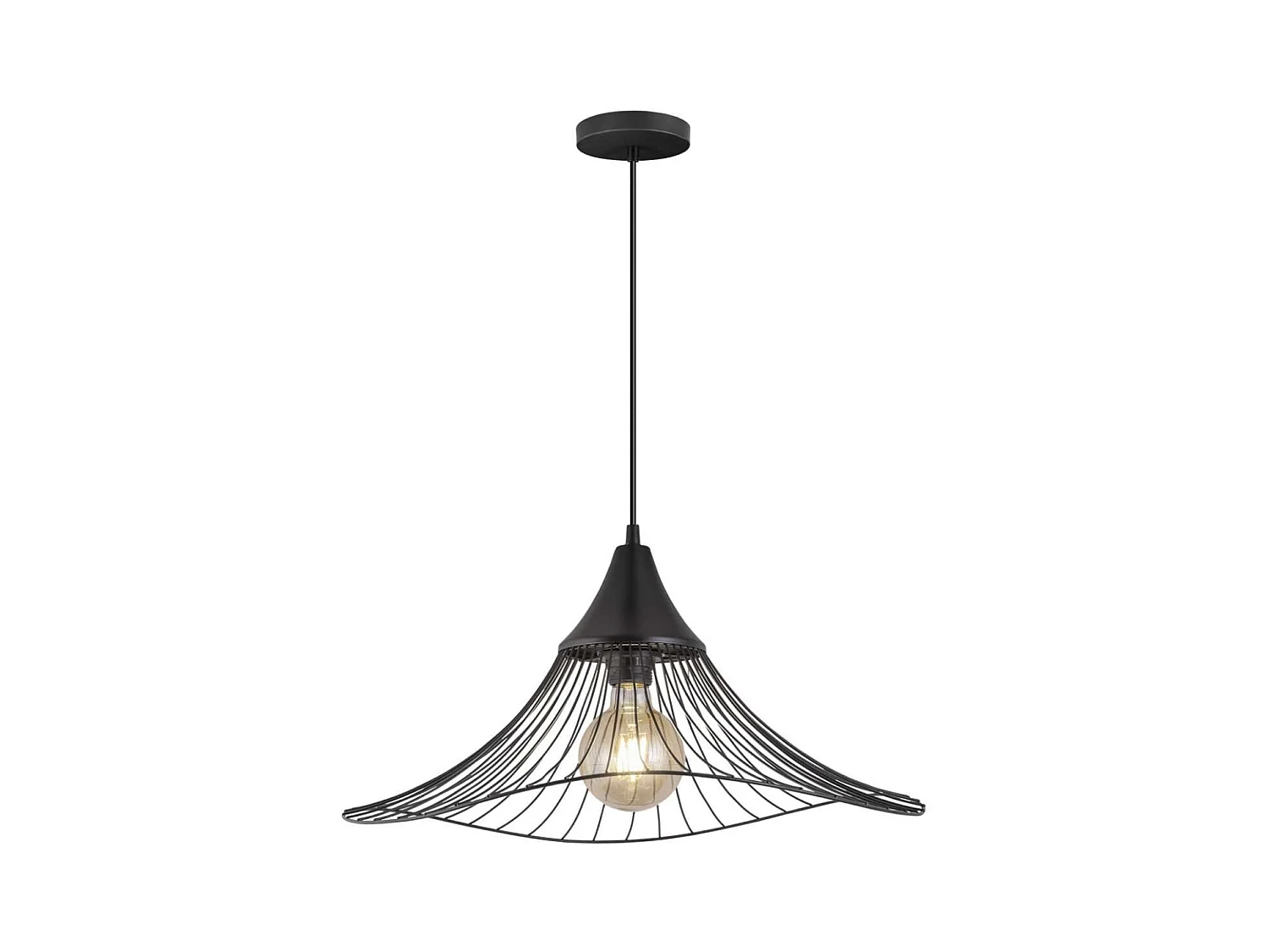 Colgante modelo Mina acabado negro 40cm(alto)50 cm(ancho)50 cm(largo)