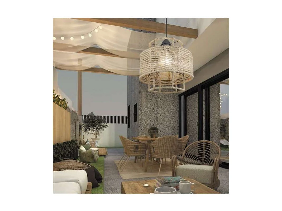 Colgante modelo Piraña acabado cuerda 29.5 cm(alto) 30 cm(ancho)30 cm(fondo)