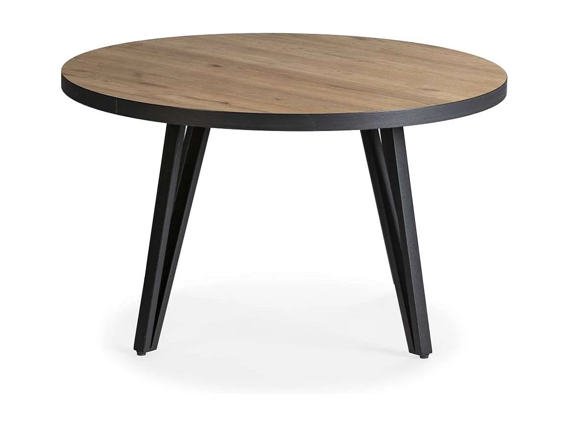 Mesa de centro redonda Mateo acabado natural, 45cm(alto) 80cm(ancho) 80cm(fondo).