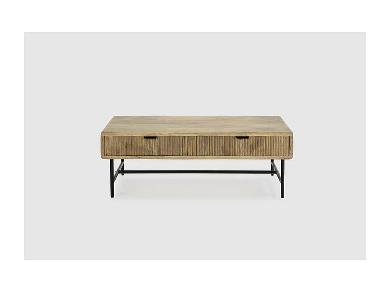 Mesa de centro Michel acabado madera de mango, 45cm(alto) 120cm(ancho) 60cm(fondo).