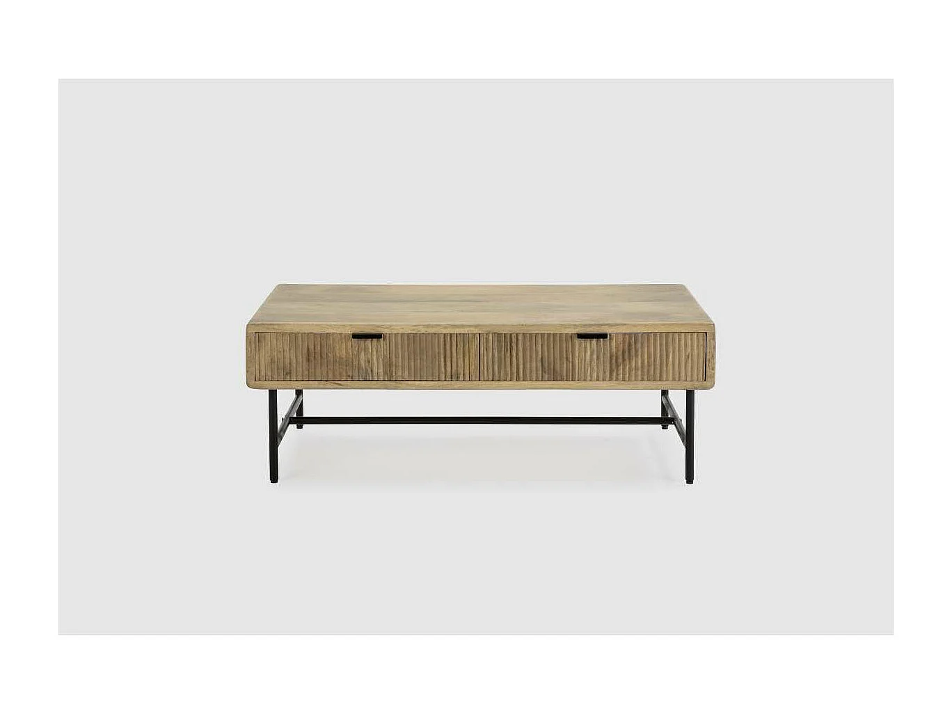 Mesa de centro Michel acabado madera de mango, 45cm(alto) 120cm(ancho) 60cm(fondo).