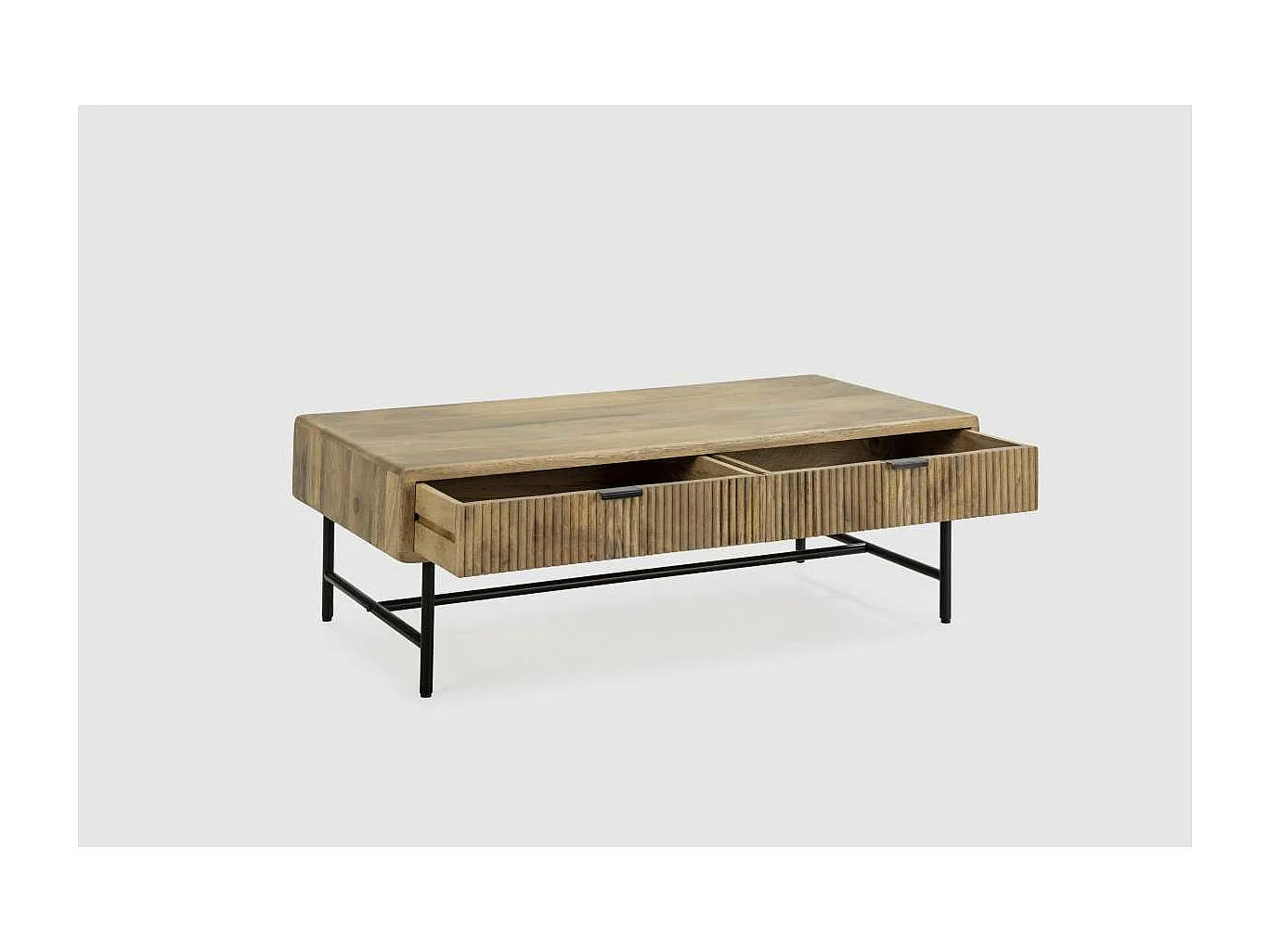 Mesa de centro Michel acabado madera de mango, 45cm(alto) 120cm(ancho) 60cm(fondo).