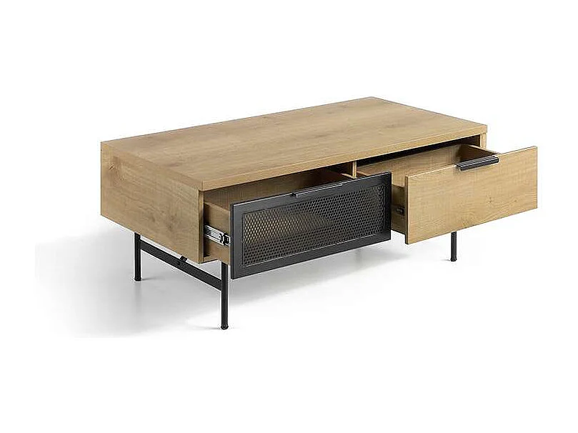 Mesa de centro Elia acabado roble, 110 cm (largo) x 60 cm (ancho) x 43 cm (alto)