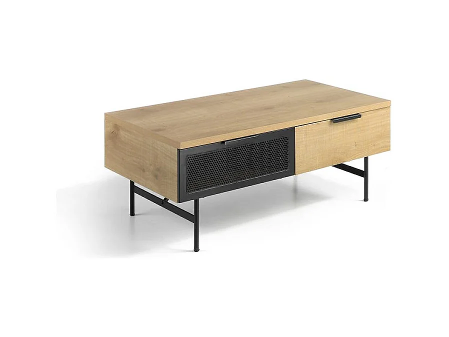 Mesa de centro Elia acabado roble, 110 cm (largo) x 60 cm (ancho) x 43 cm (alto)