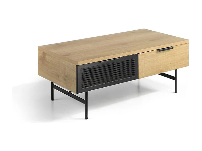 Mesa de centro Elia acabado roble, 110 cm (largo) x 60 cm (ancho) x 43 cm (alto)