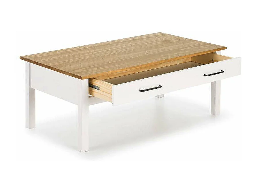 Mesa de centro Mariana acabado blanco 40 cm(alto) 100 cm(ancho) 55 cm(largo)