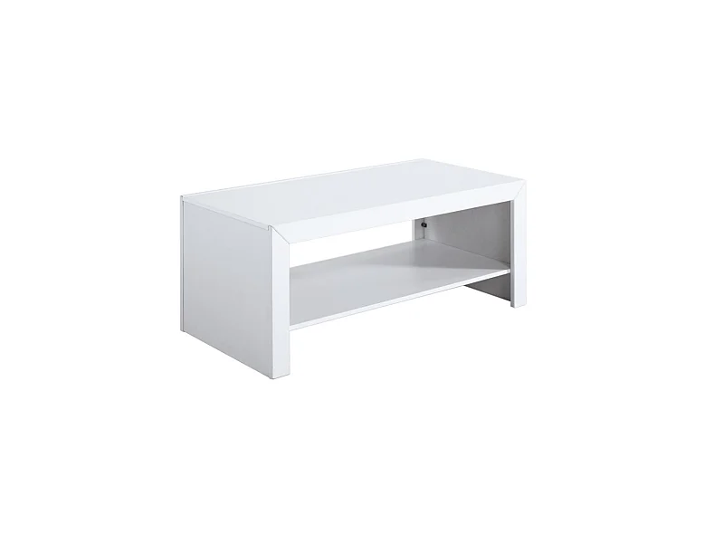 Mesa de centro lacada blanca rectangular 45 cm(alto)110 cm(ancho)55 cm(largo)