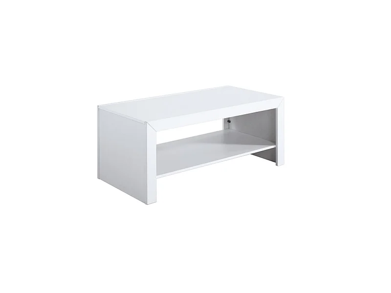 Mesa de centro lacada blanca rectangular 45 cm(alto)110 cm(ancho)55 cm(largo)