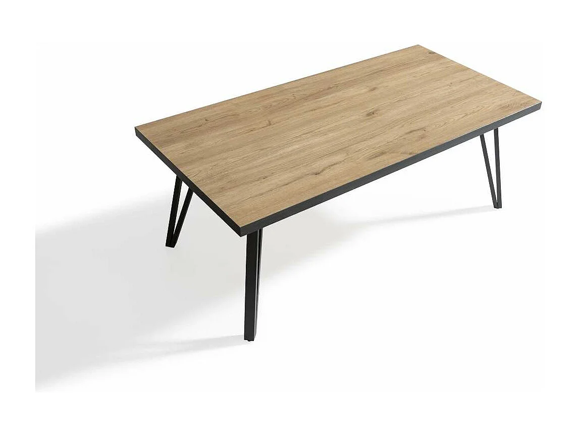 Mesa de centro Mateo acabado natural, 45cm(alto) 120cm(ancho) 60cm(fondo).