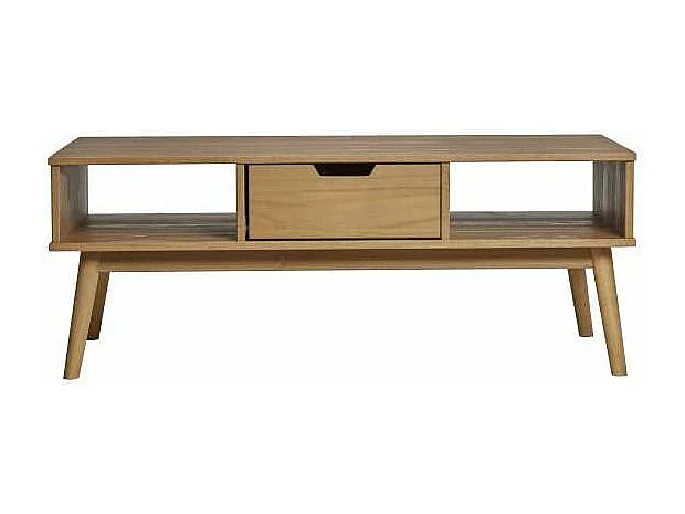 Mesa de centro 1 cajón Cupido acabado natural, 110 cm (Ancho) 55 cm (Fondo) 42.5 cm (Alto