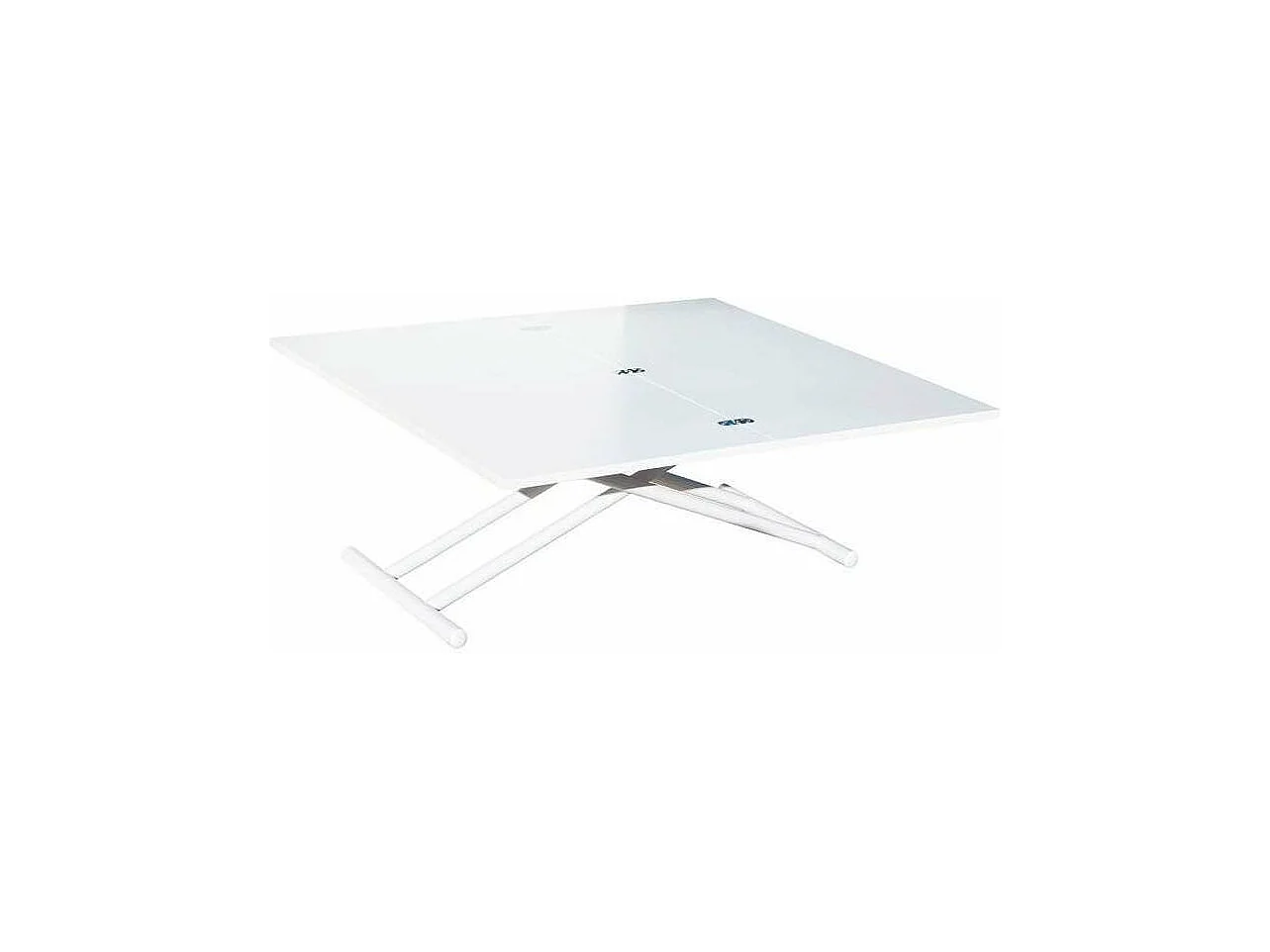 Mesa de Centro Up-Down, elevable extensible acabado blanco, 50-100 cm(ancho)100 cm(largo)