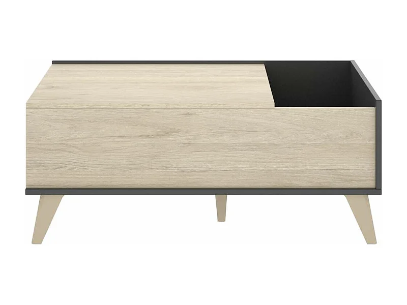 Mesa de centro elevable Cazalilla acabado natural/grafito, 41 cm(alto)99 cm(ancho)60 cm(la