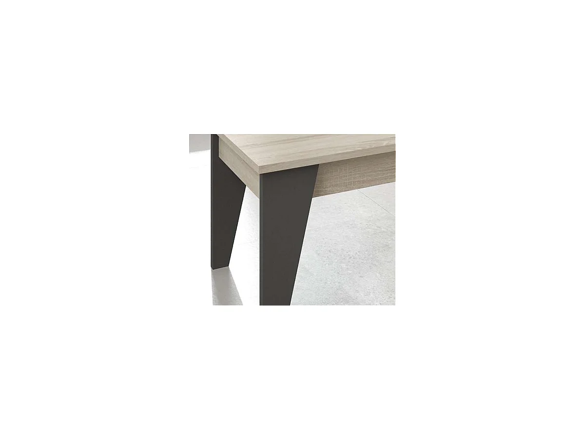Mesa de centro elevable Ugijar en ártico y grafito. 46 cm(alto)100 cm(ancho)50 cm(largo)