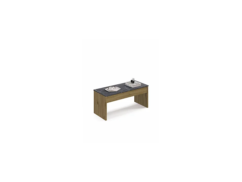 Mesa de centro Elevable Oslo acabado roble vega, 47-58 cm(alto)100 cm(ancho)50 cm(largo)