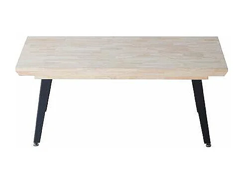 Mesa centro elevable Berg acabado roble nordish/negro, 120cm (largo) 60cm (ancho) 47/64cm