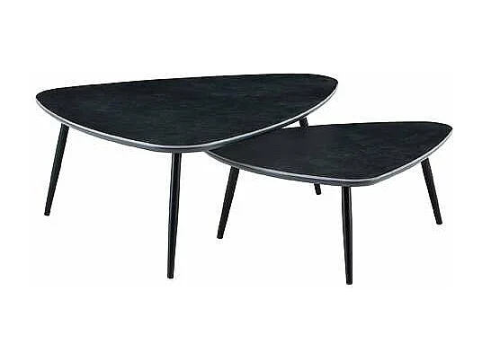 Mesa centro nido Vulcano acabado negro, 35cm(alto) 150cm(ancho) 80cm(fondo).