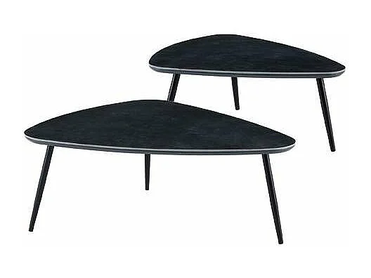 Mesa centro nido Vulcano acabado negro, 35cm(alto) 150cm(ancho) 80cm(fondo).