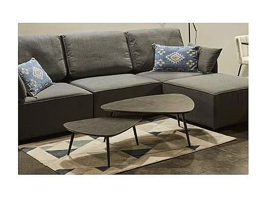 Mesa centro nido Vulcano acabado negro, 35cm(alto) 150cm(ancho) 80cm(fondo).