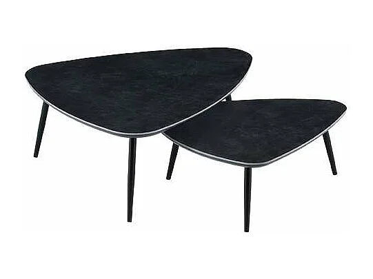 Mesa centro nido Vulcano acabado negro, 35cm(alto) 150cm(ancho) 80cm(fondo).