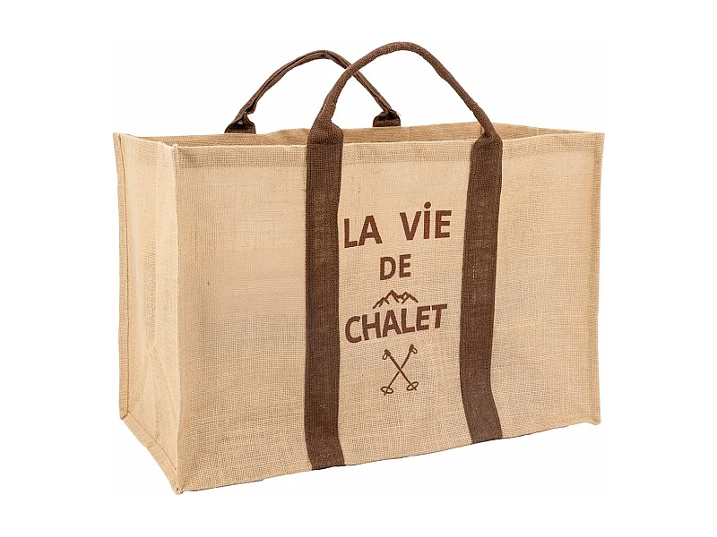 Sac à bûches en jute
