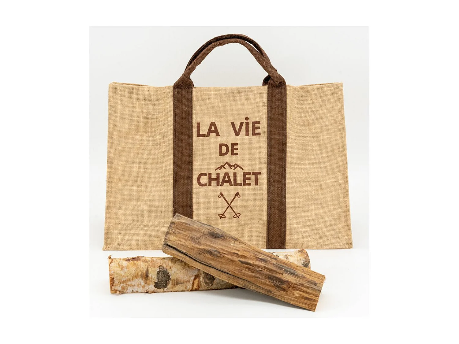 Sac à bûches en jute