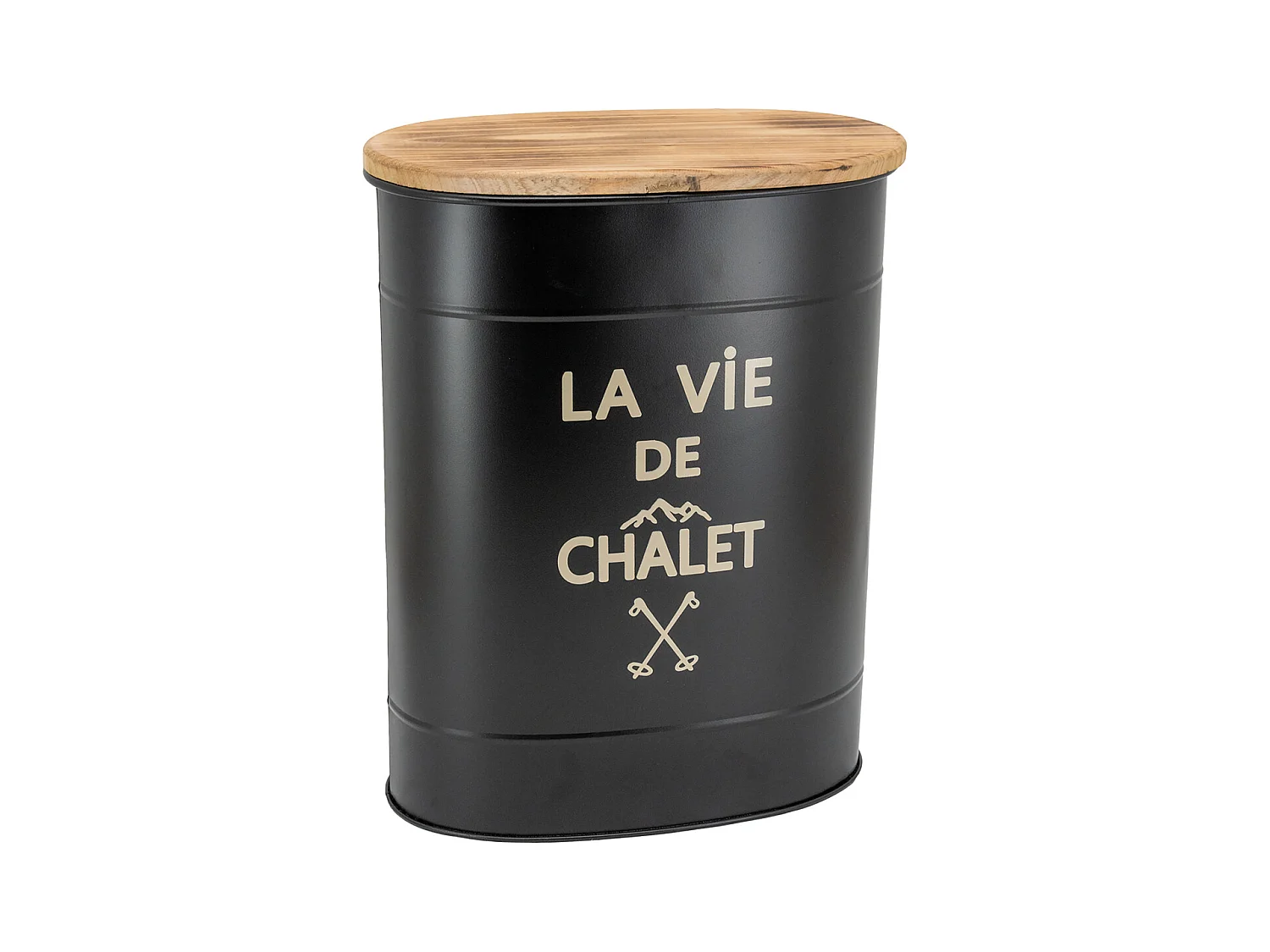Tabouret et seau à pellets en métal