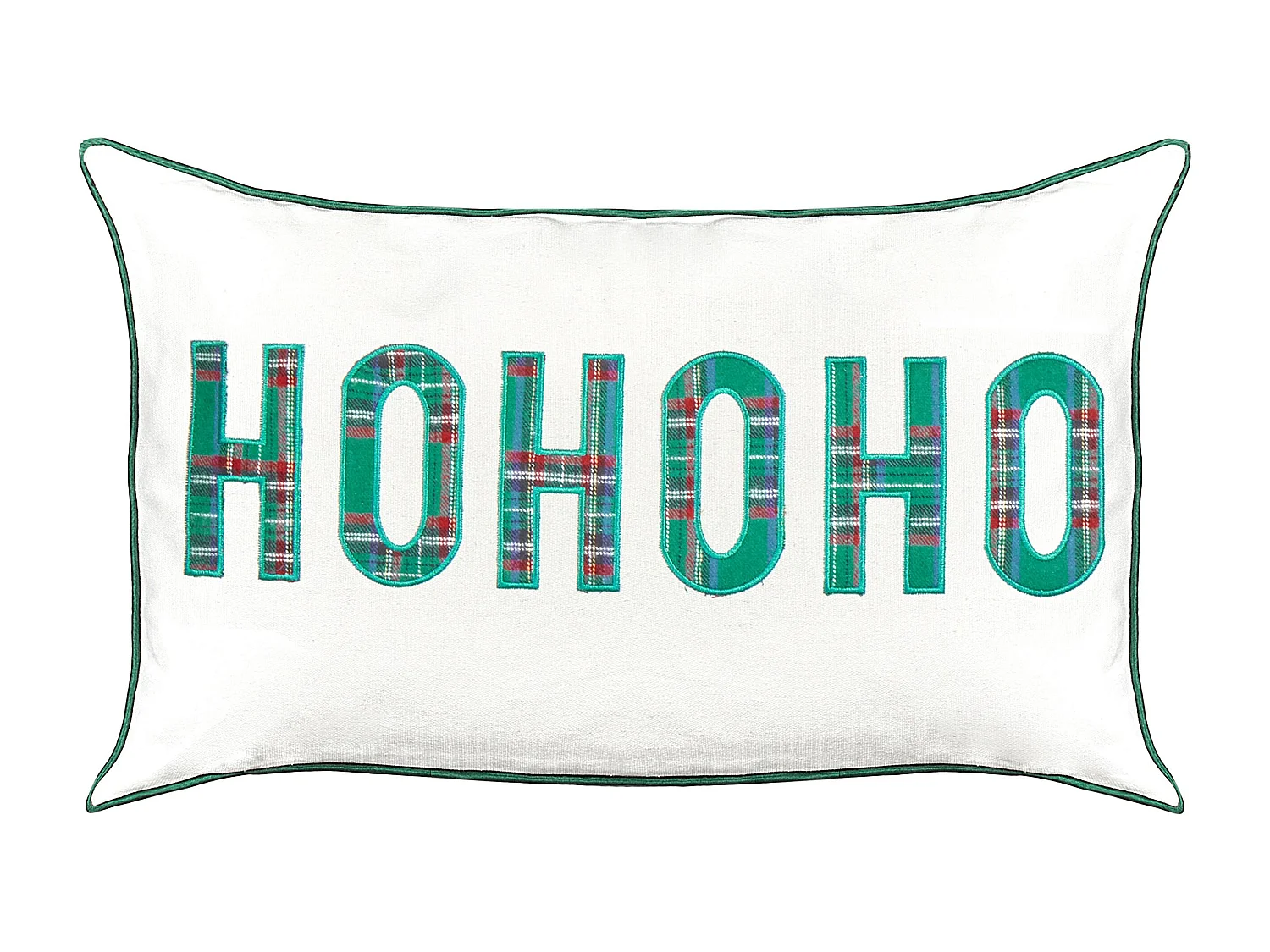 Zestaw 2 poduszek dekoracyjnych JOYCANDY Bawełna 30 x 50 cm Biały Wzór świąteczny