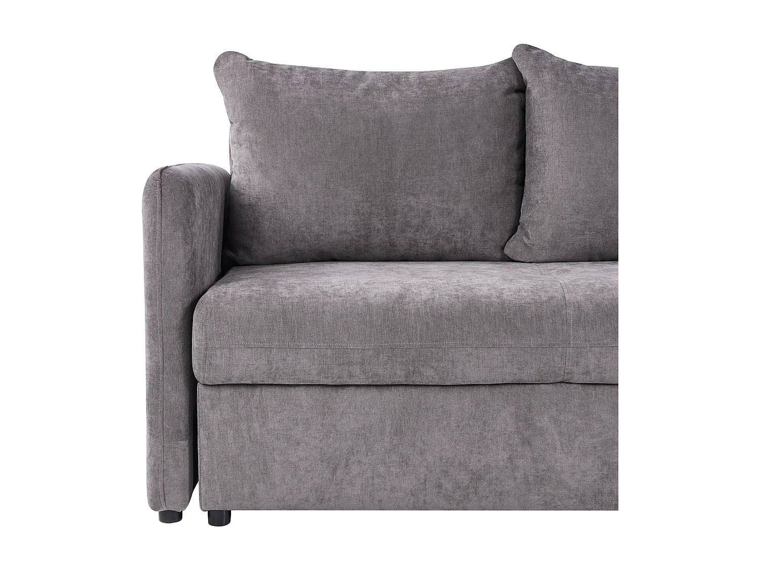 Slaapbank HOLSEN Stof Taupe met opbergruimte 3-zitter