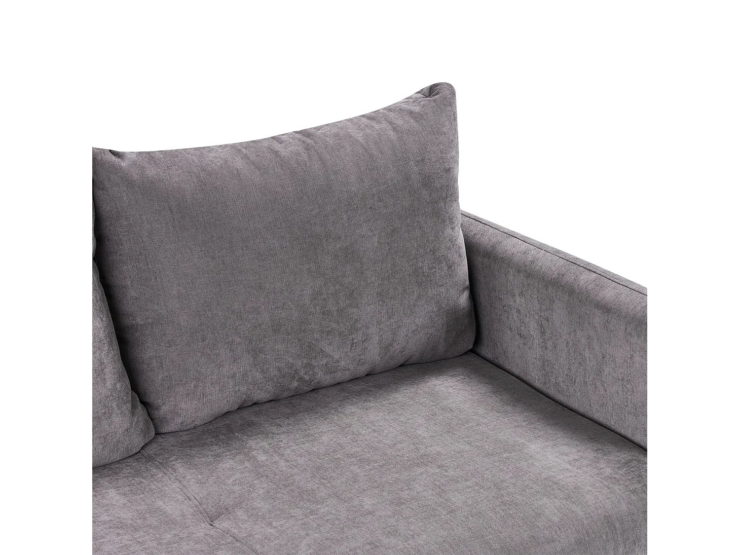 Schlafsofa Stoff braun taupe mit Kissen 3-Sitzer Polstersofa Holsen