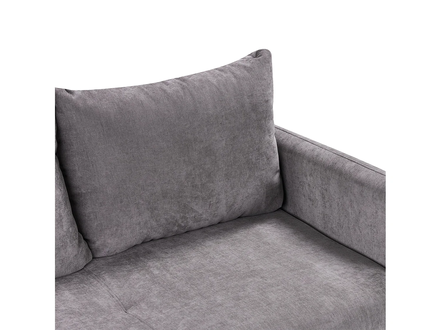 Schlafsofa Stoff braun taupe mit Kissen 3-Sitzer Polstersofa Holsen