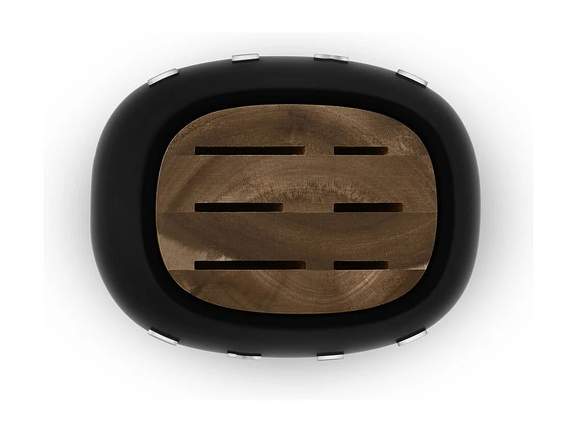 Bloc de 6 couteaux inox Noir