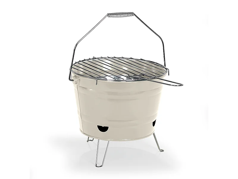 Livoo Barbecue à charbon 27cm crème - DOC327C