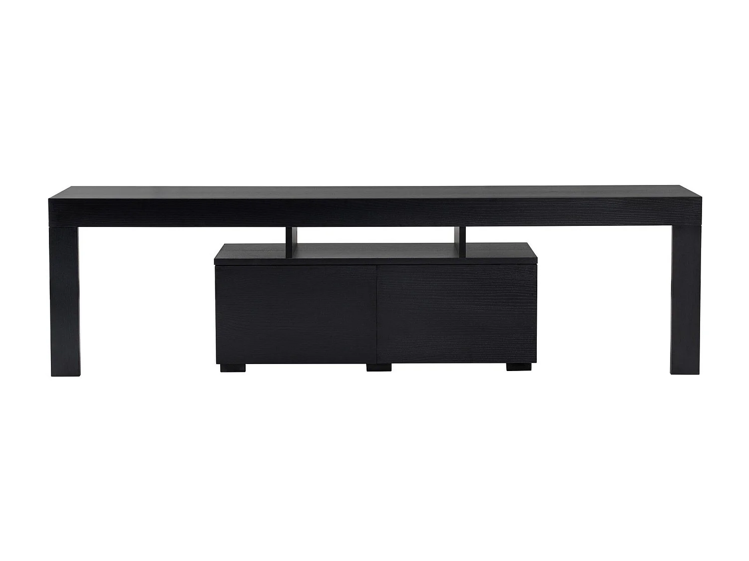 Meuble tv moderne 2 portes L180cm Diapazon Bois wengé