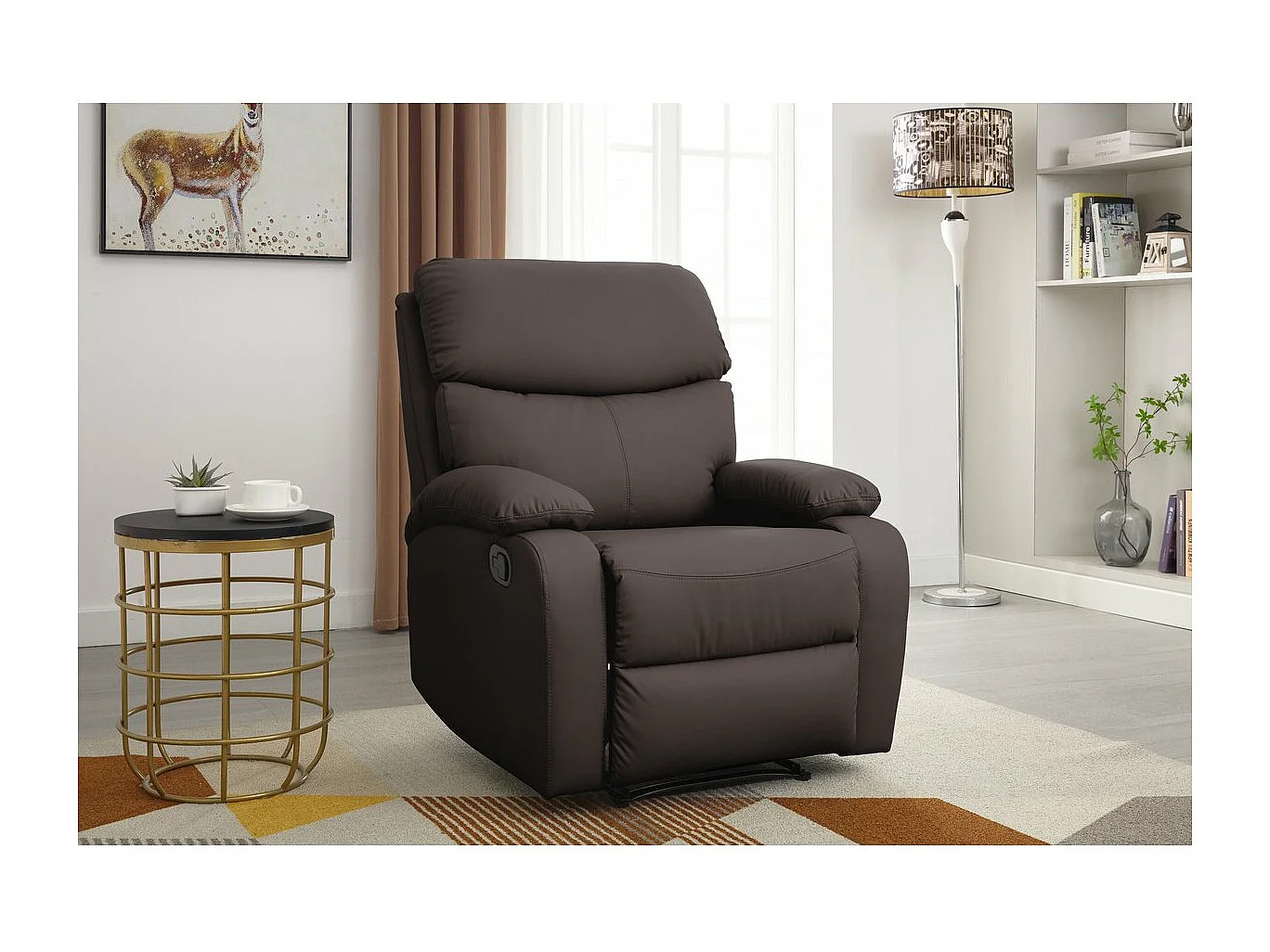 Fauteuil inclinable "Giselle" - Marron