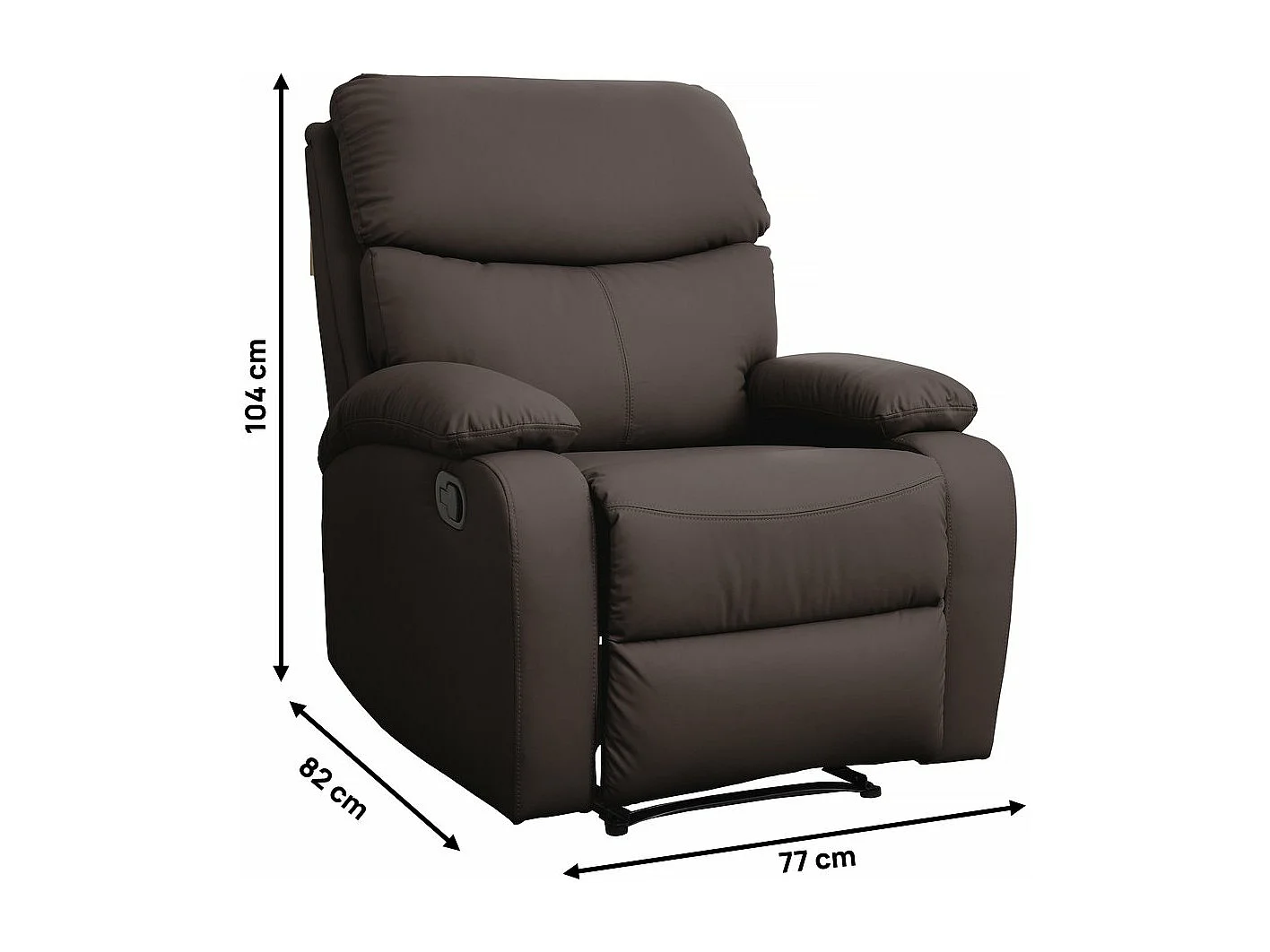Fauteuil inclinable "Giselle" - Marron
