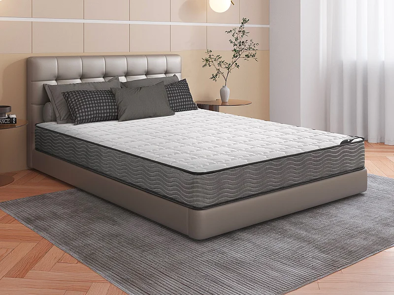 Matras 140 x 190 cm met pocketveren en tijk, dikte 19 cm - KIJAL van YSMÉE