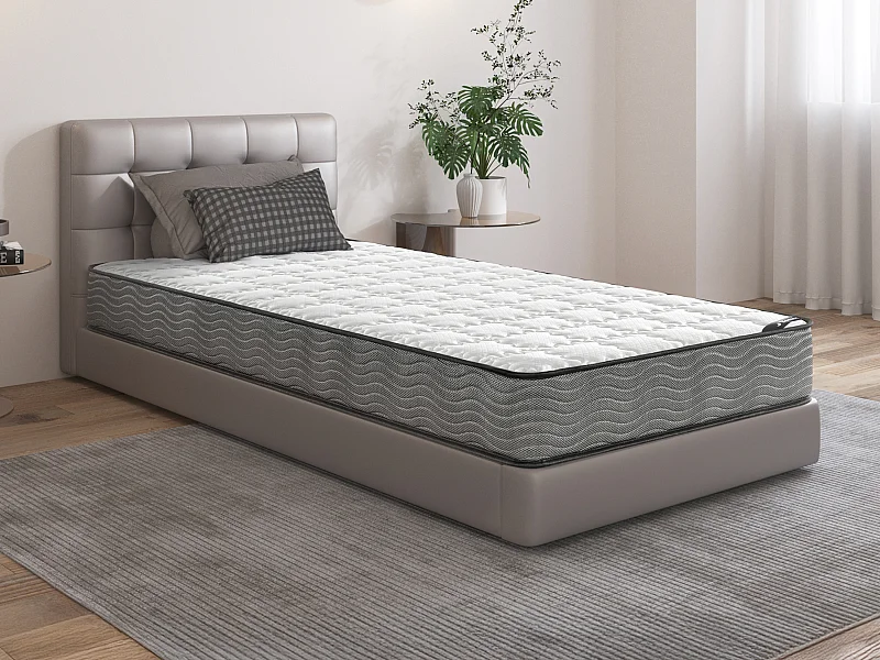 Matras 90 x 190 cm met pocketveren en tijk, dikte 19 cm - KIJAL van YSMÉE