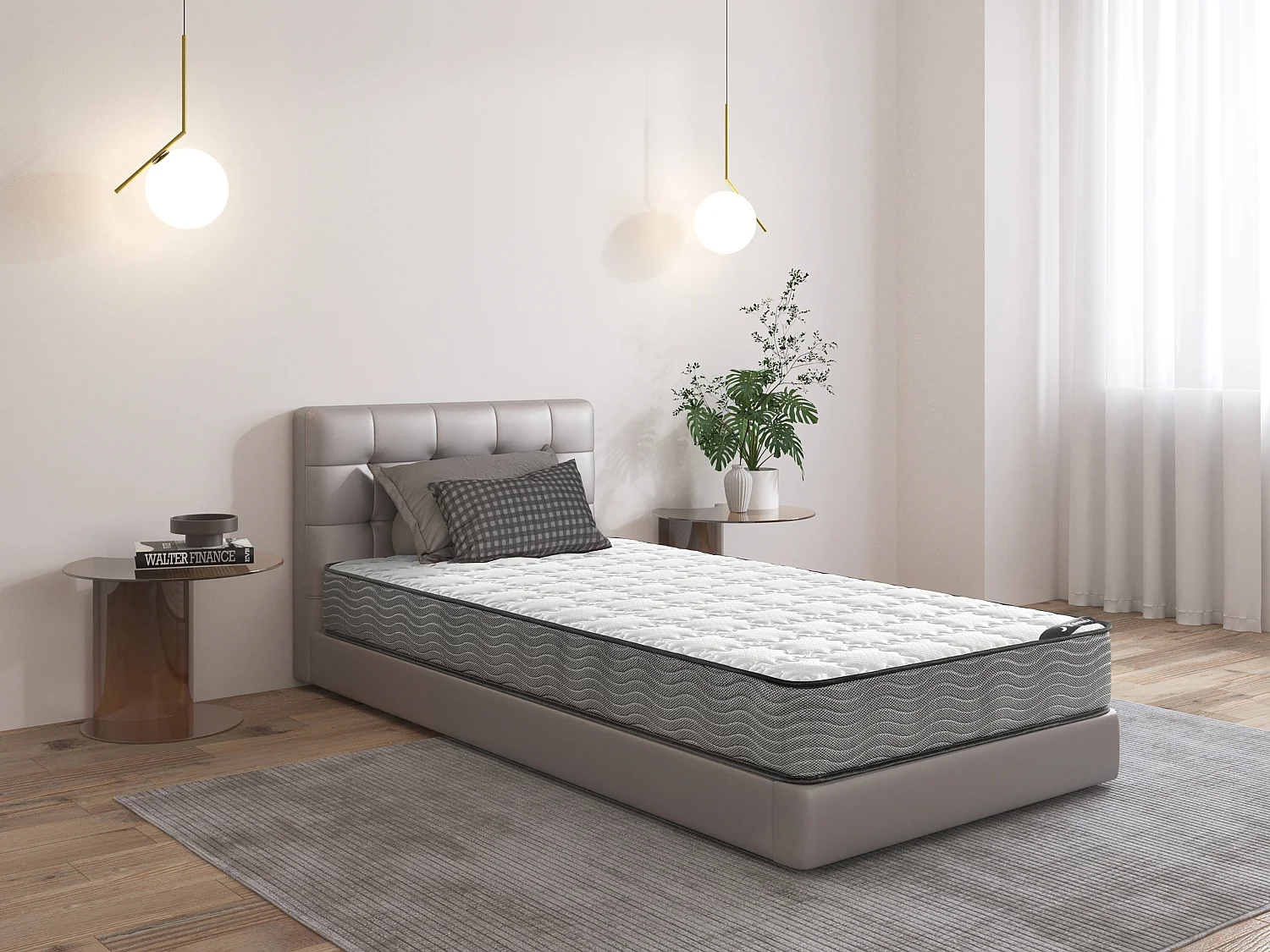 Matelas 90 x 190 cm ressorts ensachés ép.19cm - KIJAL II de YSMÉE