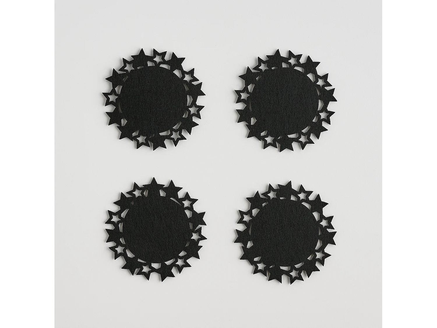 Untersetzer-Set Stille Mittelschwarz 12.3