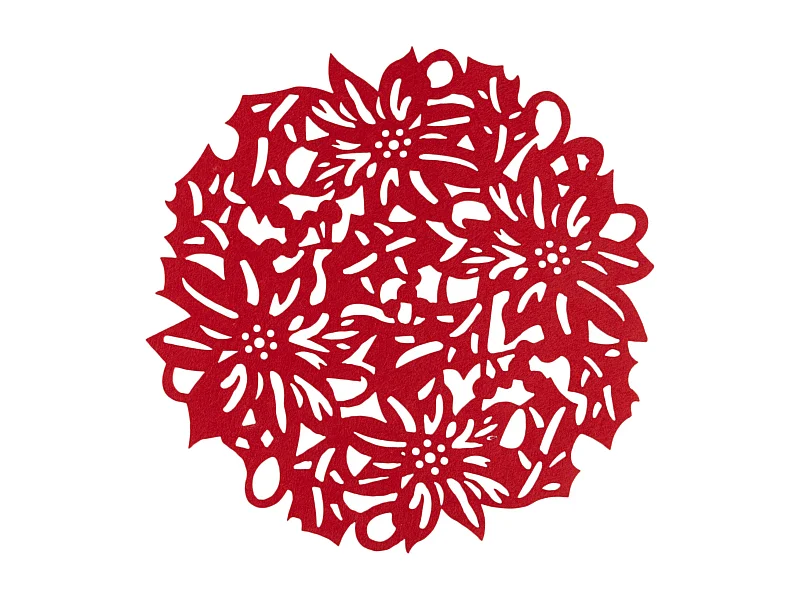 Dekoratives Tischset Carolan Mittelrot 38 cm