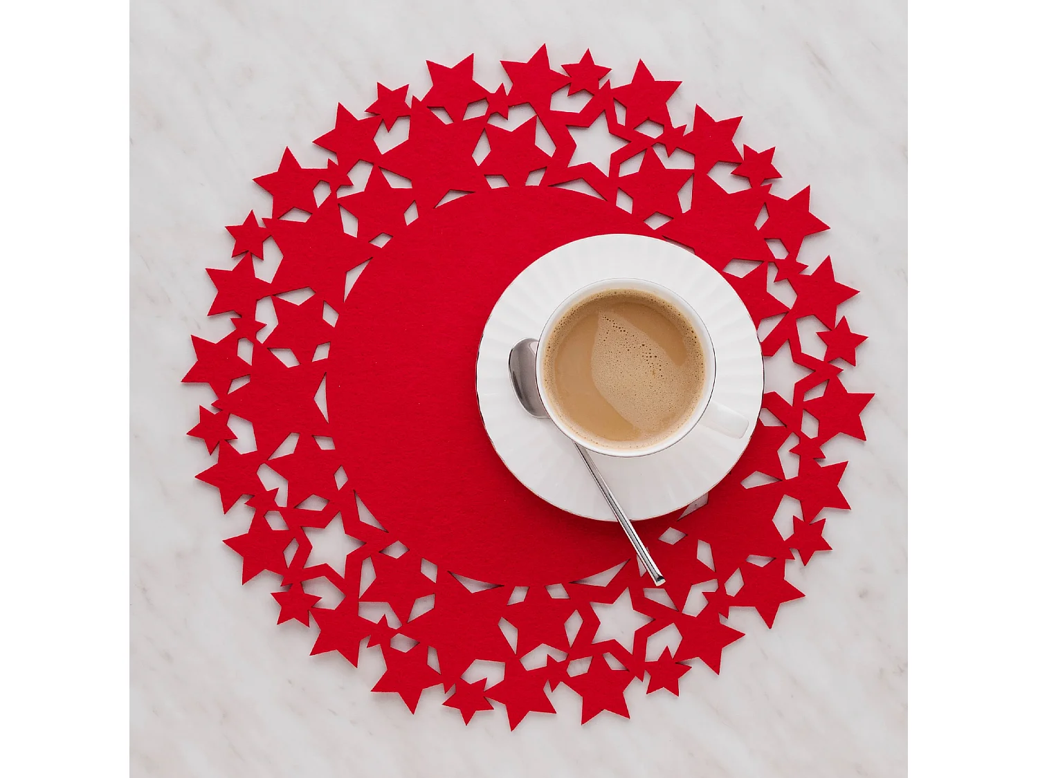 Dekoratives Tischset Stille Mittelrot 38 cm