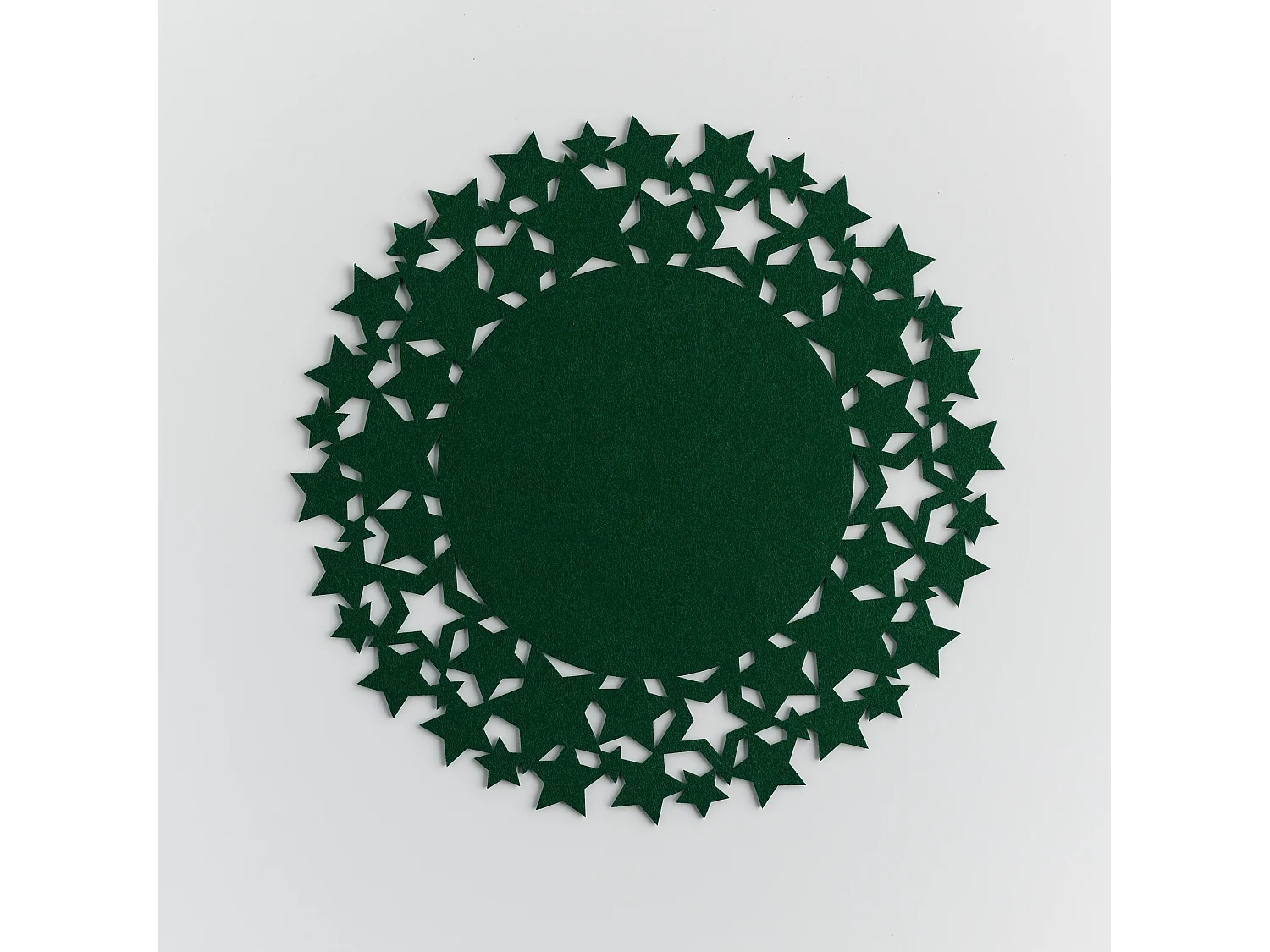 Set de Table Décoratif Stille en Feutre - Vert Foncé 38 cm