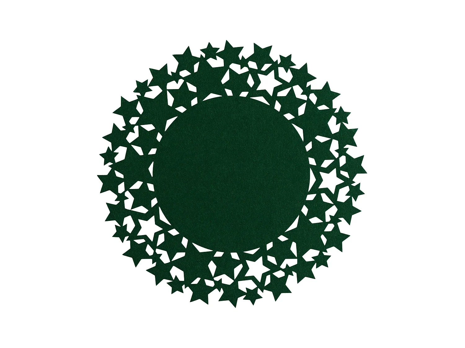 Set de Table Décoratif Stille en Feutre - Vert Foncé 38 cm