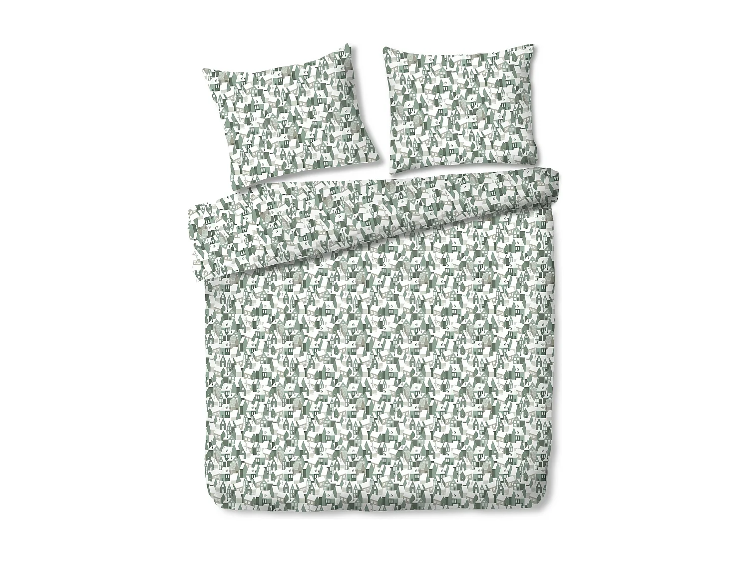 Mikrofaser-Bettwäsche Tromso hellgrün 160 x 200