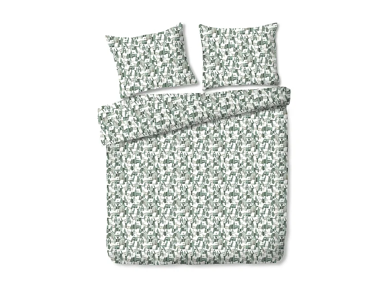 Mikrofaser-Bettwäsche Tromso hellgrün 160 x 200