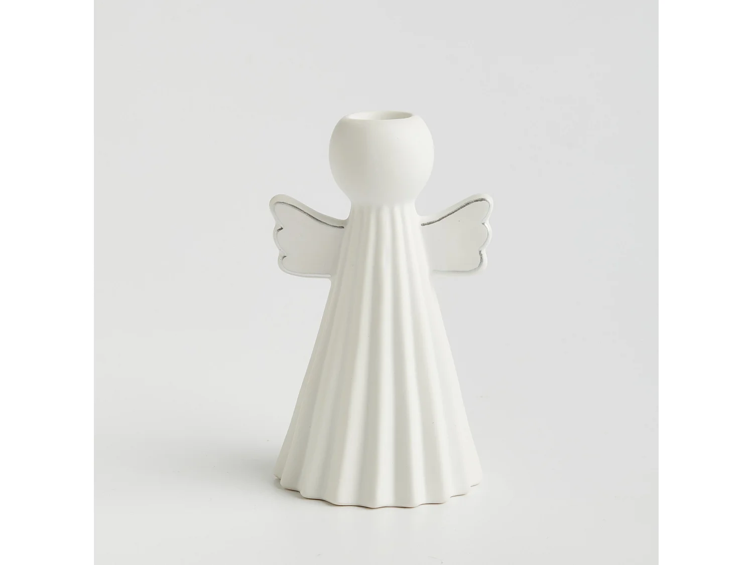 Kerzenständer Angelique mittelweiß 15.5 x 9 x 8