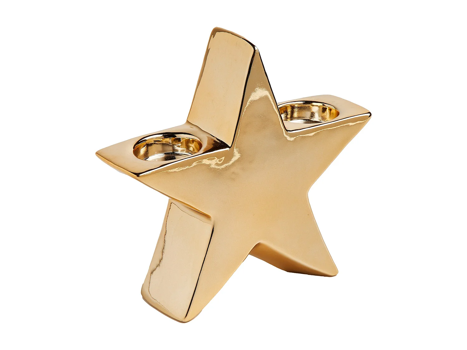 Bougeoir Cascade Or Moyen 19x21x6