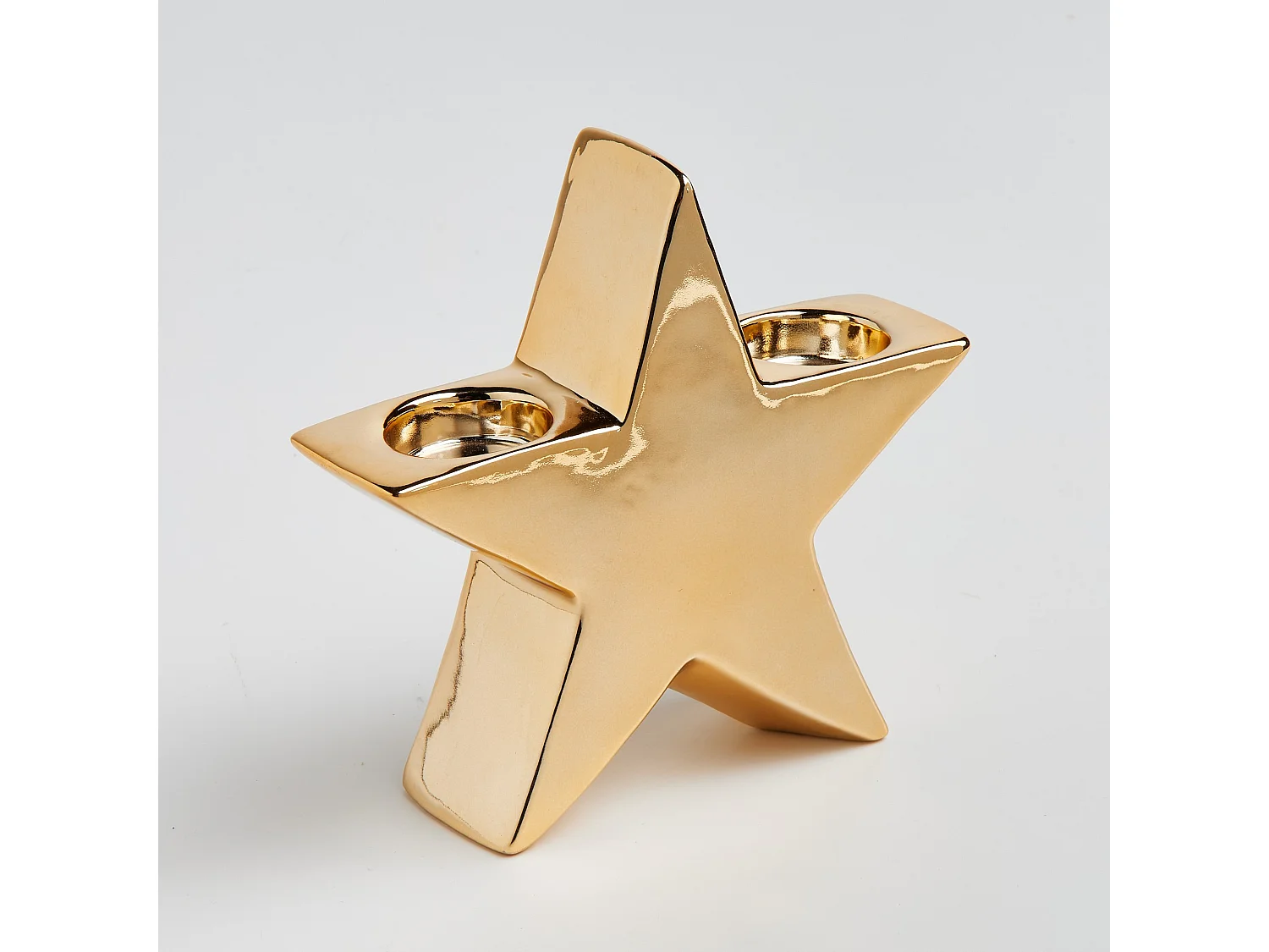 Bougeoir Cascade Or Moyen 19x21x6