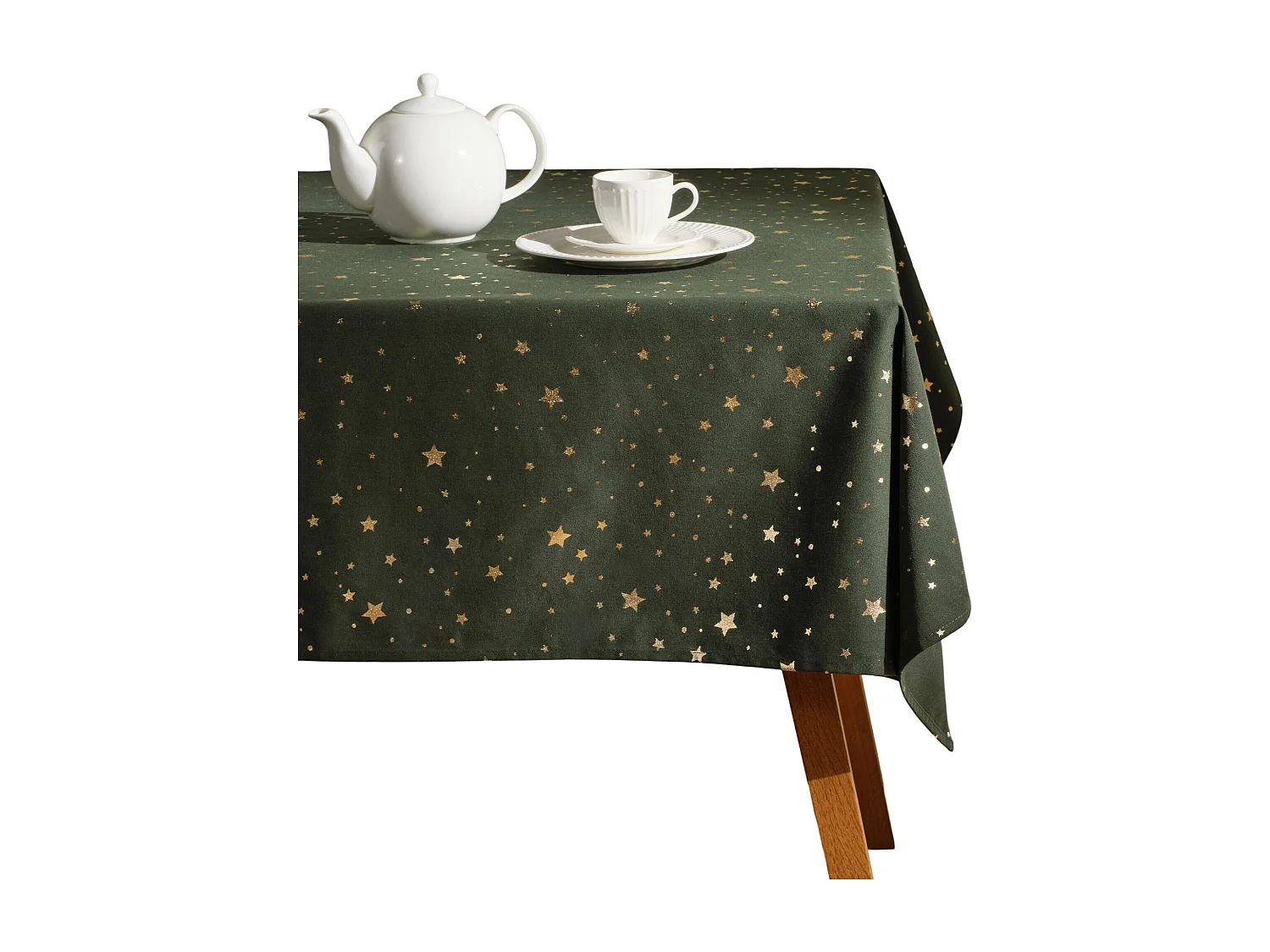 Tischtuch Noliso dunkelgrün 130 x 180 cm